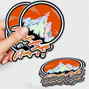 Photo of Holographic Die Cut Sticker Singles