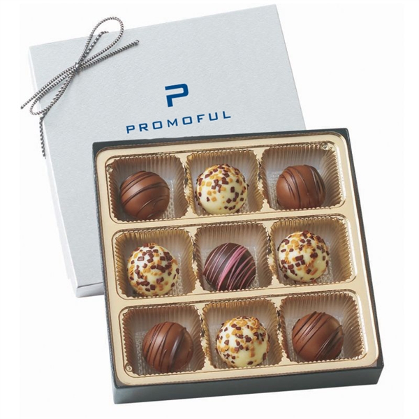 Black color option for Custom Truffle Gift Box W/9 Truffles