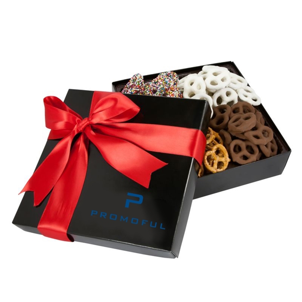 Black color option for Houston Gift Box   Assorted Mini Pretzels