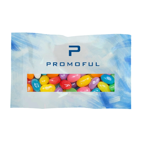 White color option for 1oz. Full Color Bag W/ Gourmet Jelly Beans