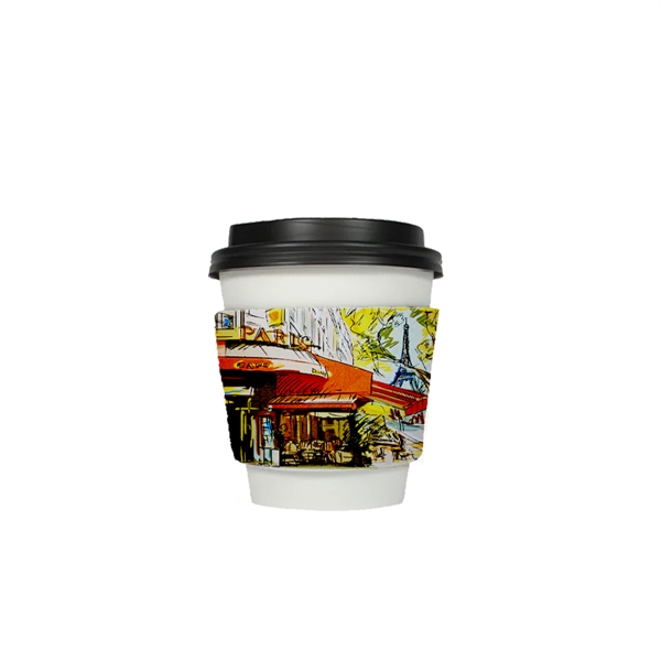 Multi Color color option for Foam Coffee Cup Sleeve Wrap