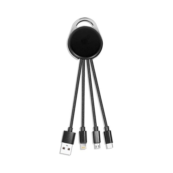 Black color option for Olcott 3 In 1 Light Up Charging Cables
