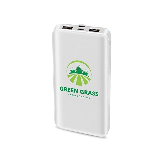 White color option for Tarzana 10,000m Ah Power Bank