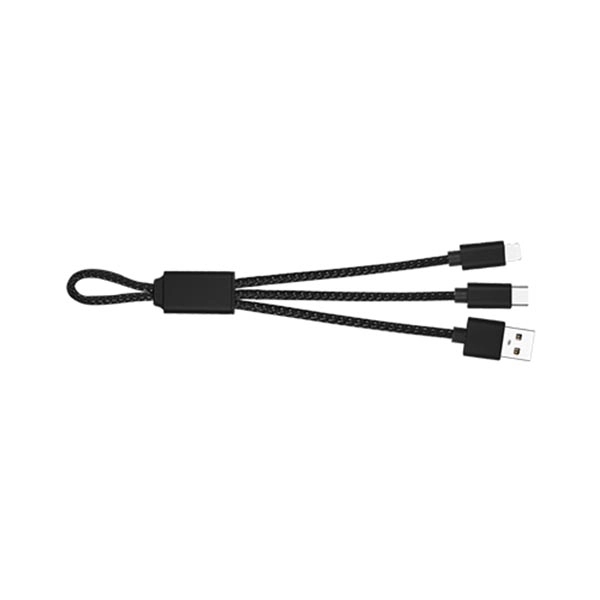 Black color option for Harbor Charging Cables With Type C, Ios And Micro Usb