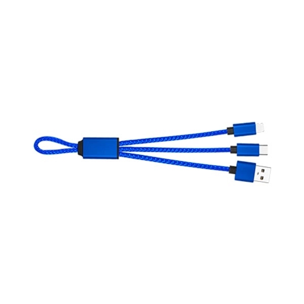 Blue color option for Harbor Charging Cables With Type C, Ios And Micro Usb