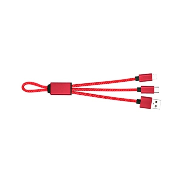 Red color option for Harbor Charging Cables With Type C, Ios And Micro Usb