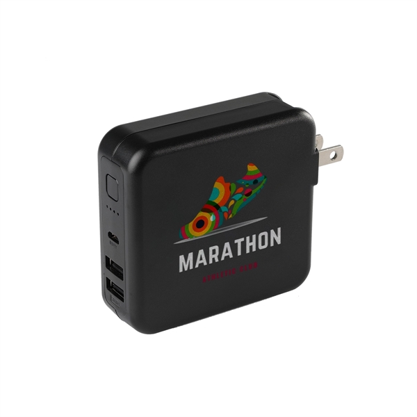 Black color option for Rav Power 6700m Ah Power Bank With Dual Usb Wall Charger