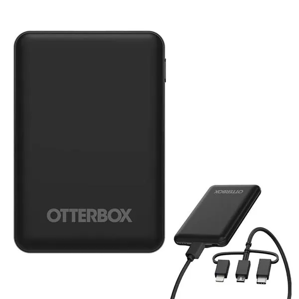 Black color option for Otterbox® 5000 Mah 3 In 1 Mobile Charging Kit