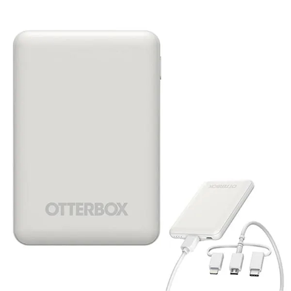 White color option for Otterbox® 5000 Mah 3 In 1 Mobile Charging Kit