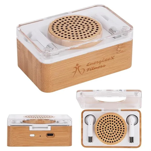 Photo of Block Party Bamboo Speaker & Wireless Earbuds