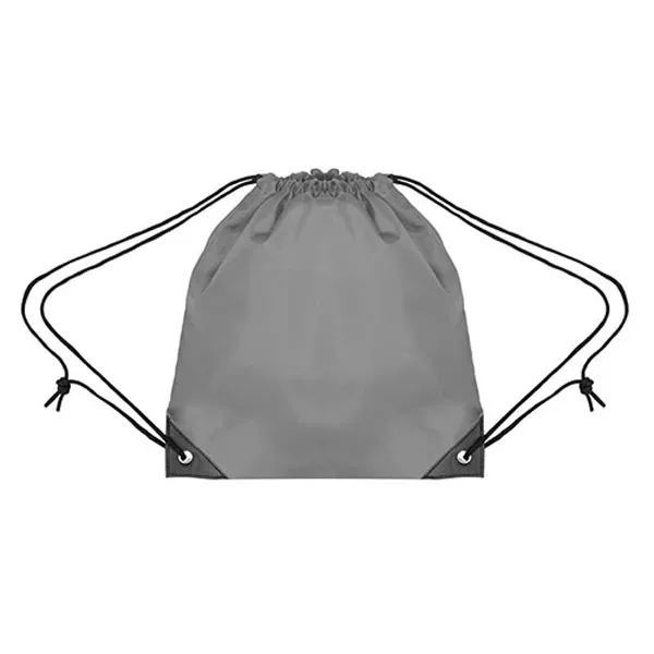 Gray color option for Youth Polyester Drawstring Bag