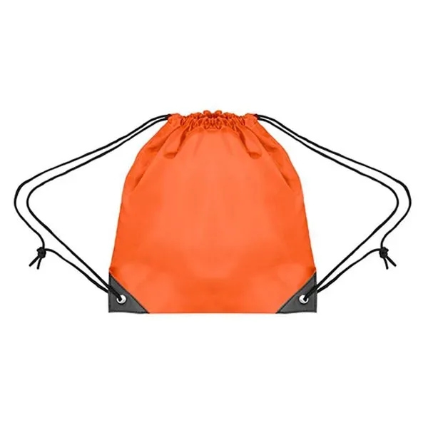 Orange color option for Youth Polyester Drawstring Bag