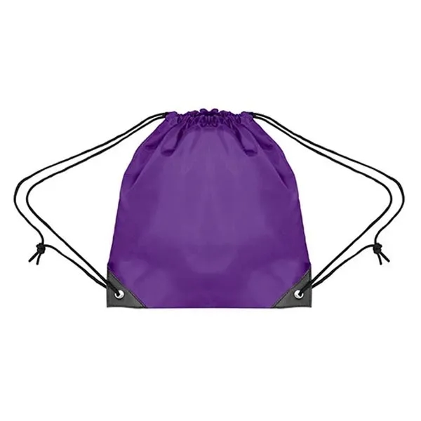 Purple color option for Youth Polyester Drawstring Bag