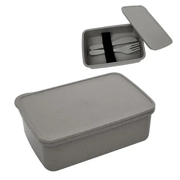 Gray color option for Lunch Set With Utensils & Full Color Lid