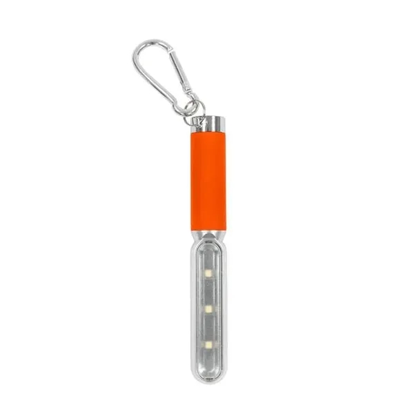 Orange color option for Portable Cob Safety Light With Carabiner