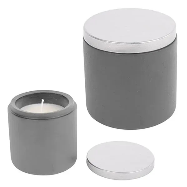 Gray color option for Soy Wax Cement Candle
