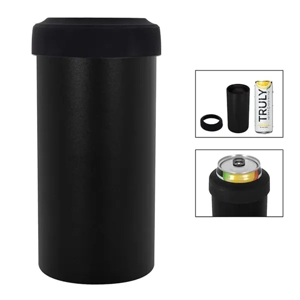 Black color option for 12 Oz. Full Color Slim Stainless Steel Insulated Can Holder