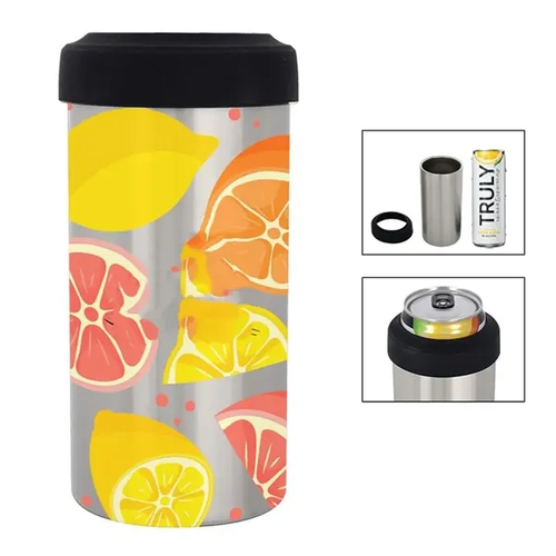 Main photo of 12 Oz. Full Color Slim Stainless Steel Insulated Can Holder