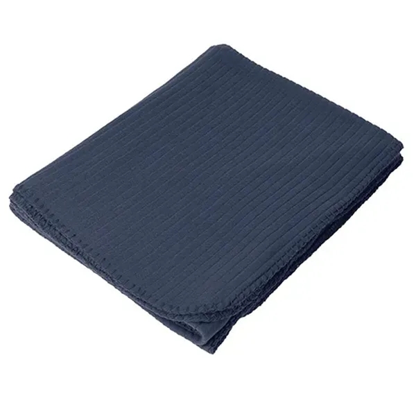 Navy color option for Large Ridge Fleece Blanket