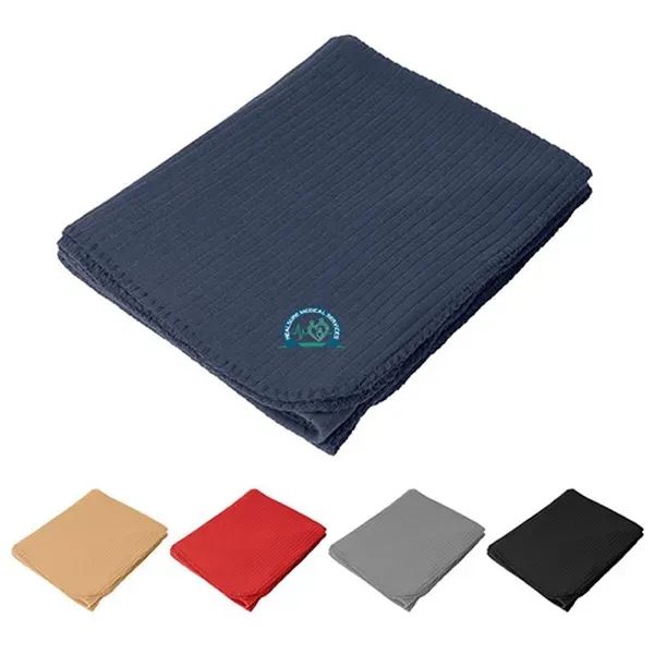 Red color option for Large Ridge Fleece Blanket