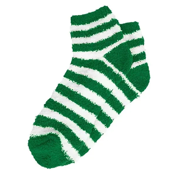 Green color option for Fuzzy Stripe Socks