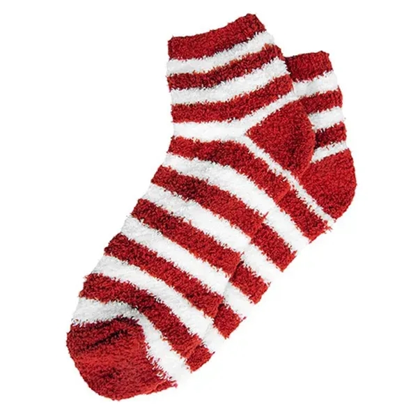Red color option for Fuzzy Stripe Socks