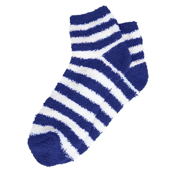 Royal Blue color option for Fuzzy Stripe Socks