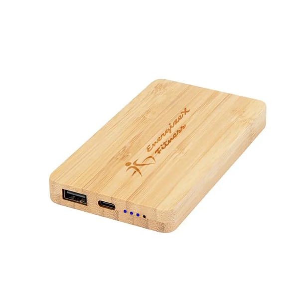 Bamboo color option for 5000 M Ah Bamboo Power Bank