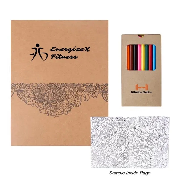 Natural color option for Secret Garden Adult Coloring Book With Colored Pencils