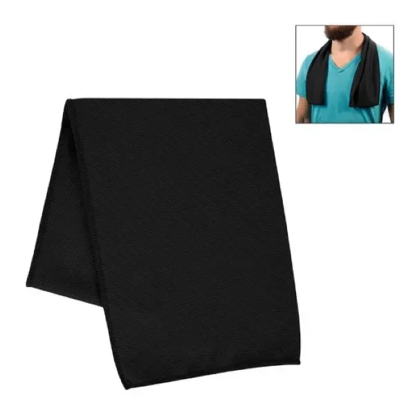Black color option for Recycled Pet Cooling Sport Towel
