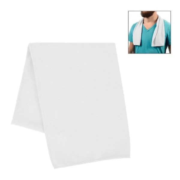 White color option for Recycled Pet Cooling Sport Towel