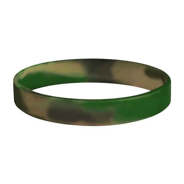 Camo color option for 1/2" Embossed Silicone Wristbands   5 Business Days