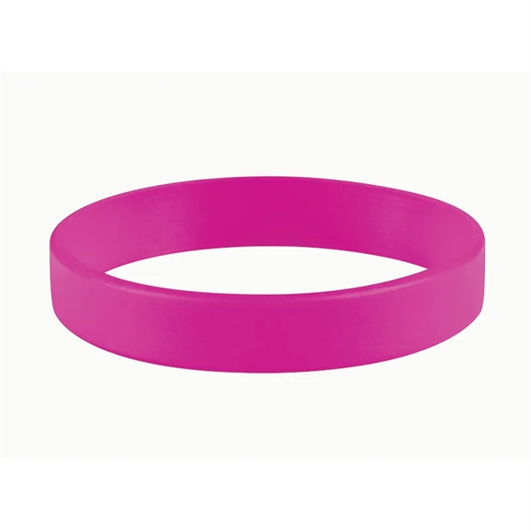 Hot Pink color option for 1/2" Embossed Silicone Wristbands   5 Business Days