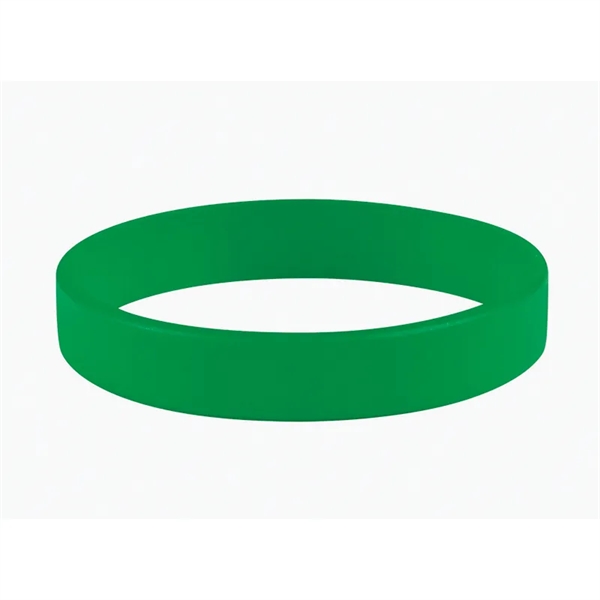 Kelly Green color option for 1/2" Embossed Silicone Wristbands   5 Business Days