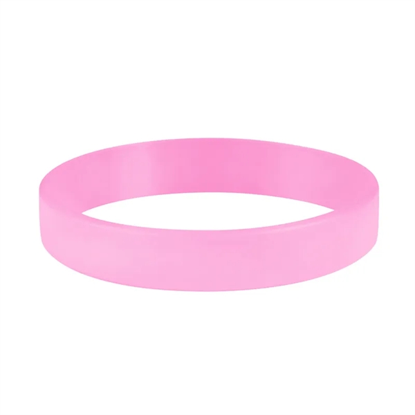 Light Pink color option for 1/2" Embossed Silicone Wristbands   5 Business Days