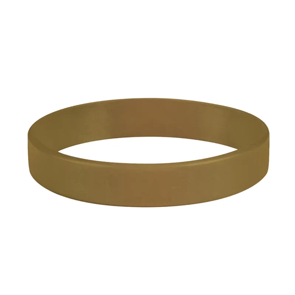 Metallic Gold color option for 1/2" Embossed Silicone Wristbands   5 Business Days
