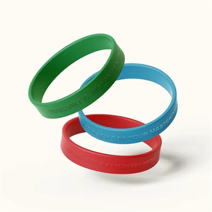 Photo of 1/2" Embossed Silicone Wristbands   5 Business Days