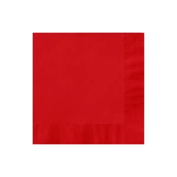 Classic Red color option for 3 Ply Premium Beverage Napkins