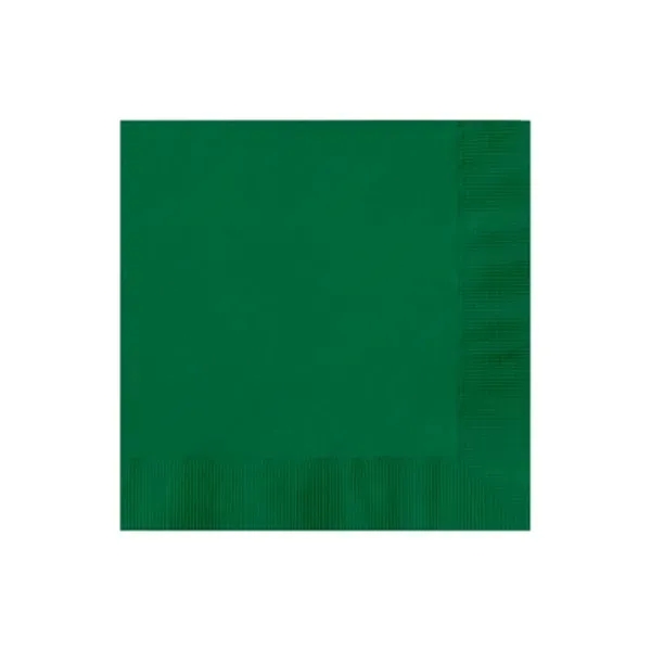 Emerald Green color option for 3 Ply Premium Beverage Napkins