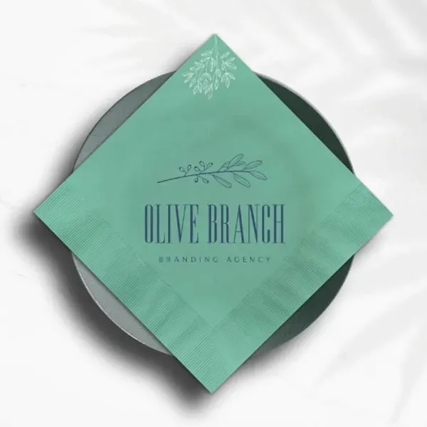 Fresh Mint color option for 3 Ply Premium Beverage Napkins