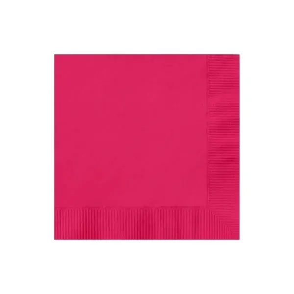 Hot Magenta color option for 3 Ply Premium Beverage Napkins