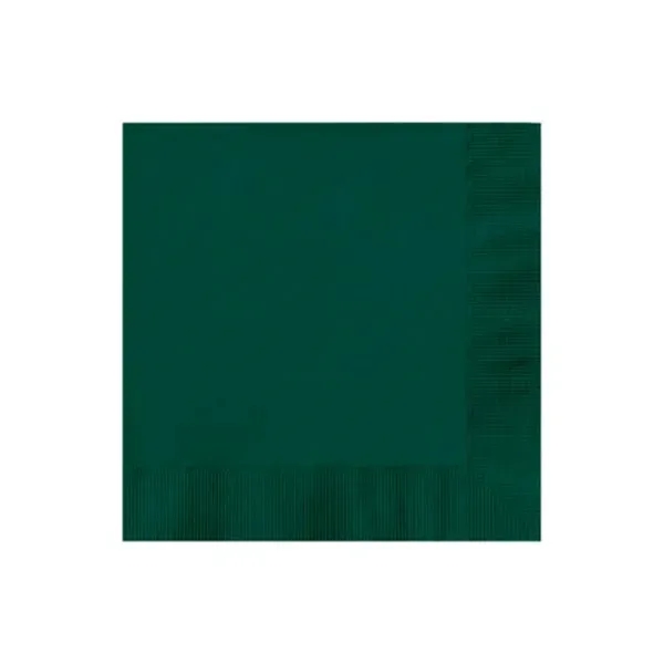 Hunter Green color option for 3 Ply Premium Beverage Napkins