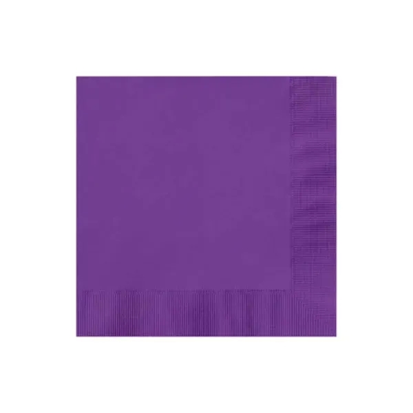 Amethyst color option for 3ply Foil Stamped Beverage Napkins