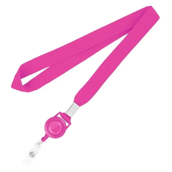 Fuchsia 232 color option for 3/4" Silk Screen Lanyard/Badge Reel Combo