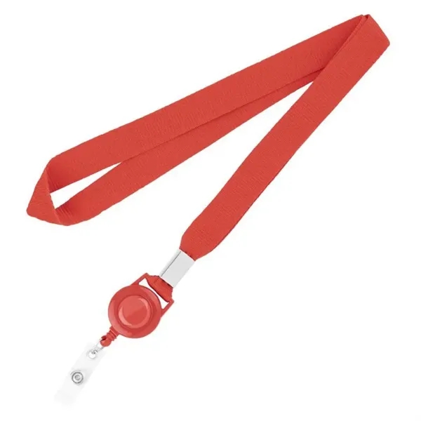 Red 186 color option for 3/4" Silk Screen Lanyard/Badge Reel Combo