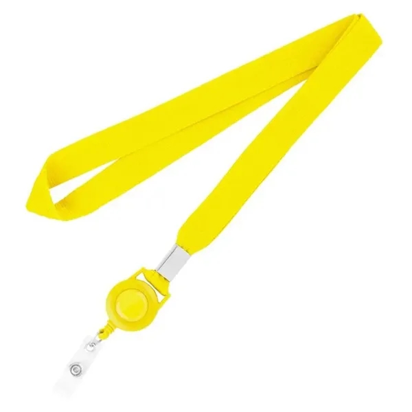 Yellow color option for 3/4" Silk Screen Lanyard/Badge Reel Combo