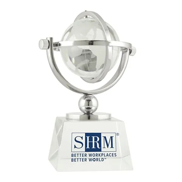 Clear-Silver color option for Crystal World Globe