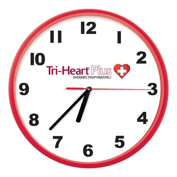 Red color option for 10" Round Wall Clock