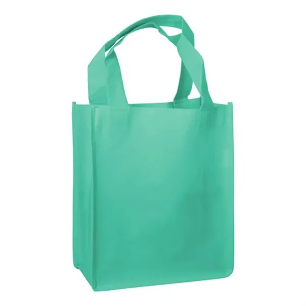 Teal color option for Non Woven Mini Gift Tote Bag (8.25"W X 10"H X 4"D)