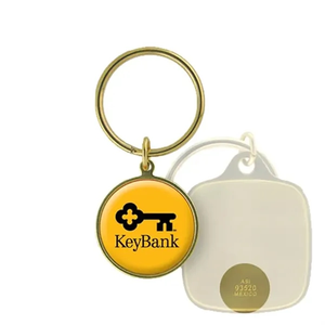Photo of Keychain   Round Solid Brass Domed Keytag (1 1/8")